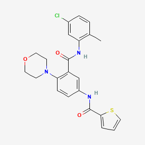 molecular formula C23H22ClN3O3S B4189607 N-[3-{[(5-chloro-2-methylphenyl)amino]carbonyl}-4-(4-morpholinyl)phenyl]-2-thiophenecarboxamide 
