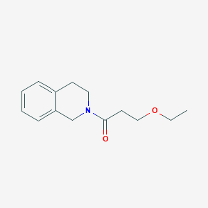molecular formula C14H19NO2 B4189611 2-(3-ethoxypropanoyl)-1,2,3,4-tetrahydroisoquinoline 