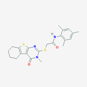 N-mesityl-2-[(3-methyl-4-oxo-3,4,5,6,7,8-hexahydro[1]benzothieno[2,3-d]pyrimidin-2-yl)sulfanyl]acetamide