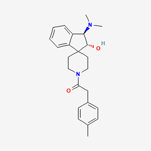 molecular formula C24H30N2O2 B4189636 (2R*,3R*)-3-(dimethylamino)-1'-[(4-methylphenyl)acetyl]-2,3-dihydrospiro[indene-1,4'-piperidin]-2-ol 
