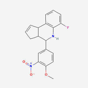 6-fluoro-4-(4-methoxy-3-nitrophenyl)-3a,4,5,9b-tetrahydro-3H-cyclopenta[c]quinoline