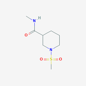 molecular formula C8H16N2O3S B4189662 N-methyl-1-(methylsulfonyl)-3-piperidinecarboxamide 