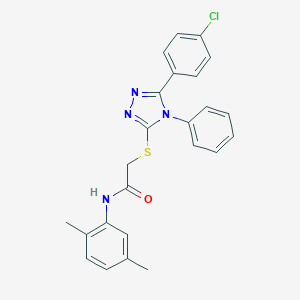 2-{[5-(4-chlorophenyl)-4-phenyl-4H-1,2,4-triazol-3-yl]sulfanyl}-N-(2,5-dimethylphenyl)acetamide