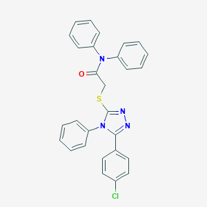 2-{[5-(4-chlorophenyl)-4-phenyl-4H-1,2,4-triazol-3-yl]sulfanyl}-N,N-diphenylacetamide