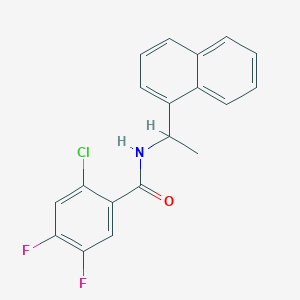 molecular formula C19H14ClF2NO B4189693 2-chloro-4,5-difluoro-N-[1-(1-naphthyl)ethyl]benzamide 