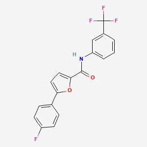 molecular formula C18H11F4NO2 B4189706 5-(4-fluorophenyl)-N-[3-(trifluoromethyl)phenyl]-2-furamide 