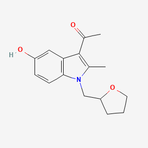 molecular formula C16H19NO3 B4189721 1-[5-hydroxy-2-methyl-1-(tetrahydro-2-furanylmethyl)-1H-indol-3-yl]ethanone 