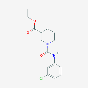 molecular formula C15H19ClN2O3 B4189734 ethyl 1-{[(3-chlorophenyl)amino]carbonyl}-3-piperidinecarboxylate 