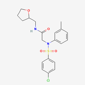 molecular formula C20H23ClN2O4S B4189739 N~2~-[(4-chlorophenyl)sulfonyl]-N~2~-(3-methylphenyl)-N~1~-(tetrahydro-2-furanylmethyl)glycinamide 