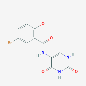 molecular formula C12H10BrN3O4 B4189751 5-bromo-N-(2,4-dioxo-1,2,3,4-tetrahydro-5-pyrimidinyl)-2-methoxybenzamide 
