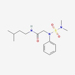 molecular formula C15H25N3O3S B4189782 N~2~-[(dimethylamino)sulfonyl]-N~1~-(3-methylbutyl)-N~2~-phenylglycinamide 