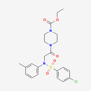 molecular formula C22H26ClN3O5S B4189788 ethyl 4-[N-[(4-chlorophenyl)sulfonyl]-N-(3-methylphenyl)glycyl]-1-piperazinecarboxylate 