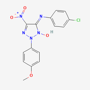 molecular formula C15H12ClN5O4 B4189795 N-(4-chlorophenyl)-2-(4-methoxyphenyl)-5-nitro-2H-1,2,3-triazol-4-amine 3-oxide 