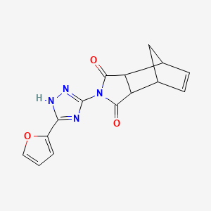 molecular formula C15H12N4O3 B4189805 4-[3-(2-furyl)-1H-1,2,4-triazol-5-yl]-4-azatricyclo[5.2.1.0~2,6~]dec-8-ene-3,5-dione 