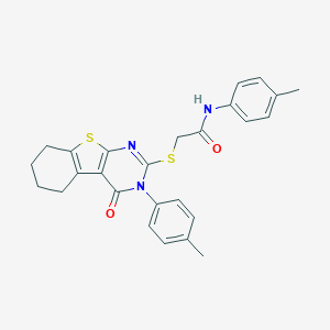 N-(4-methylphenyl)-2-[[3-(4-methylphenyl)-4-oxo-5,6,7,8-tetrahydro-[1]benzothiolo[2,3-d]pyrimidin-2-yl]sulfanyl]acetamide