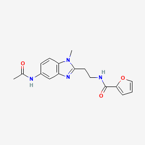 molecular formula C17H18N4O3 B4189813 N-{2-[5-(acetylamino)-1-methyl-1H-benzimidazol-2-yl]ethyl}-2-furamide 