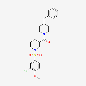 molecular formula C25H31ClN2O4S B4189823 3-[(4-benzyl-1-piperidinyl)carbonyl]-1-[(3-chloro-4-methoxyphenyl)sulfonyl]piperidine 