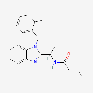 N-{1-[1-(2-methylbenzyl)-1H-benzimidazol-2-yl]ethyl}butanamide