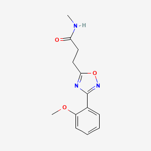 molecular formula C13H15N3O3 B4189866 3-[3-(2-methoxyphenyl)-1,2,4-oxadiazol-5-yl]-N-methylpropanamide 