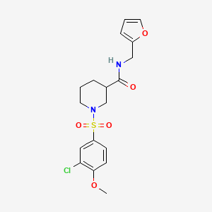 molecular formula C18H21ClN2O5S B4189896 1-[(3-chloro-4-methoxyphenyl)sulfonyl]-N-(2-furylmethyl)-3-piperidinecarboxamide 