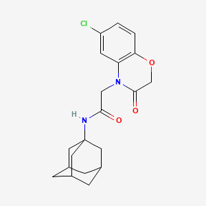 molecular formula C20H23ClN2O3 B4189899 N-1-adamantyl-2-(6-chloro-3-oxo-2,3-dihydro-4H-1,4-benzoxazin-4-yl)acetamide 