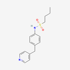molecular formula C16H20N2O2S B4189906 N-[4-(4-pyridinylmethyl)phenyl]-1-butanesulfonamide 