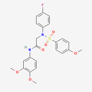 molecular formula C23H23FN2O6S B4189912 N~1~-(3,4-dimethoxyphenyl)-N~2~-(4-fluorophenyl)-N~2~-[(4-methoxyphenyl)sulfonyl]glycinamide 