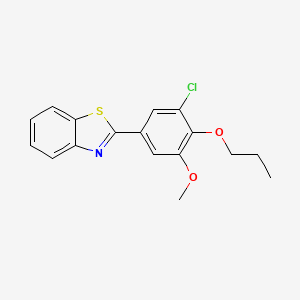 molecular formula C17H16ClNO2S B4189923 2-(3-chloro-5-methoxy-4-propoxyphenyl)-1,3-benzothiazole 