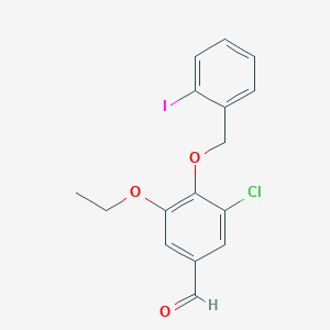 molecular formula C16H14ClIO3 B4189948 3-chloro-5-ethoxy-4-[(2-iodobenzyl)oxy]benzaldehyde 
