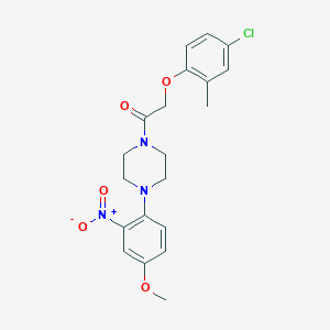 molecular formula C20H22ClN3O5 B4189952 1-[(4-chloro-2-methylphenoxy)acetyl]-4-(4-methoxy-2-nitrophenyl)piperazine 