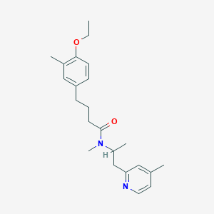 molecular formula C23H32N2O2 B4189964 4-(4-ethoxy-3-methylphenyl)-N-methyl-N-[1-methyl-2-(4-methylpyridin-2-yl)ethyl]butanamide 