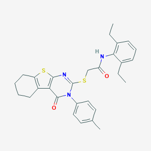 N-(2,6-diethylphenyl)-2-{[3-(4-methylphenyl)-4-oxo-3,4,5,6,7,8-hexahydro[1]benzothieno[2,3-d]pyrimidin-2-yl]sulfanyl}acetamide