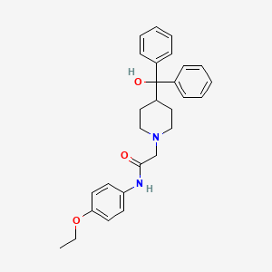 molecular formula C28H32N2O3 B4189984 N-(4-ethoxyphenyl)-2-{4-[hydroxy(diphenyl)methyl]-1-piperidinyl}acetamide 