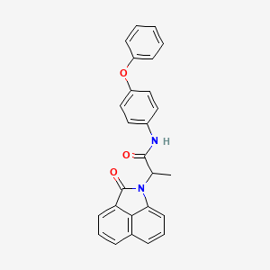 molecular formula C26H20N2O3 B4190011 2-(2-oxobenzo[cd]indol-1(2H)-yl)-N-(4-phenoxyphenyl)propanamide 