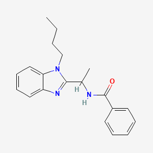 molecular formula C20H23N3O B4190056 N-[1-(1-butyl-1H-benzimidazol-2-yl)ethyl]benzamide 