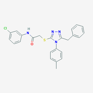 molecular formula C24H21ClN4OS B419006 2-{[5-benzyl-4-(4-methylphenyl)-4H-1,2,4-triazol-3-yl]sulfanyl}-N-(3-chlorophenyl)acetamide 