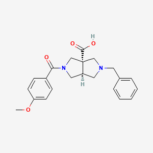 molecular formula C22H24N2O4 B4190068 (3aS*,6aS*)-2-benzyl-5-(4-methoxybenzoyl)hexahydropyrrolo[3,4-c]pyrrole-3a(1H)-carboxylic acid 