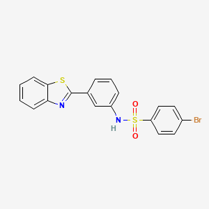 molecular formula C19H13BrN2O2S2 B4190069 N-[3-(1,3-benzothiazol-2-yl)phenyl]-4-bromobenzenesulfonamide 