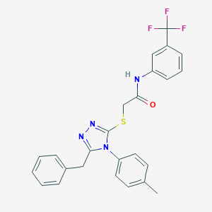 2-{[5-benzyl-4-(4-methylphenyl)-4H-1,2,4-triazol-3-yl]sulfanyl}-N-[3-(trifluoromethyl)phenyl]acetamide