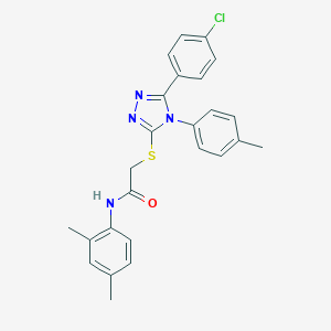 2-{[5-(4-chlorophenyl)-4-(4-methylphenyl)-4H-1,2,4-triazol-3-yl]sulfanyl}-N-(2,4-dimethylphenyl)acetamide