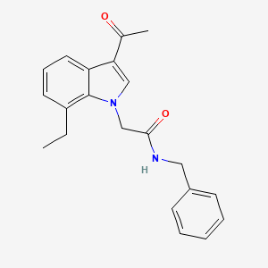 molecular formula C21H22N2O2 B4190081 2-(3-acetyl-7-ethyl-1H-indol-1-yl)-N-benzylacetamide 