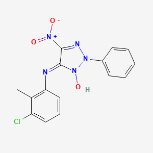 molecular formula C15H12ClN5O3 B4190096 N-(3-chloro-2-methylphenyl)-5-nitro-2-phenyl-2H-1,2,3-triazol-4-amine 3-oxide 