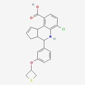 molecular formula C22H20ClNO3S B4190108 6-chloro-4-[3-(3-thietanyloxy)phenyl]-3a,4,5,9b-tetrahydro-3H-cyclopenta[c]quinoline-9-carboxylic acid 