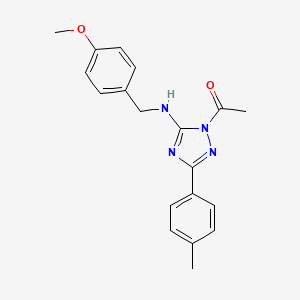 molecular formula C19H20N4O2 B4190126 1-acetyl-N-(4-methoxybenzyl)-3-(4-methylphenyl)-1H-1,2,4-triazol-5-amine 