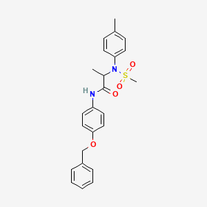 molecular formula C24H26N2O4S B4190131 N~1~-[4-(benzyloxy)phenyl]-N~2~-(4-methylphenyl)-N~2~-(methylsulfonyl)alaninamide 