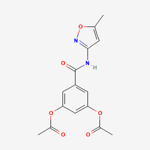 molecular formula C15H14N2O6 B4190144 5-{[(5-methyl-3-isoxazolyl)amino]carbonyl}-1,3-phenylene diacetate 