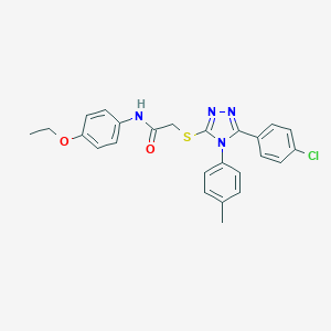 2-{[5-(4-chlorophenyl)-4-(4-methylphenyl)-4H-1,2,4-triazol-3-yl]sulfanyl}-N-(4-ethoxyphenyl)acetamide