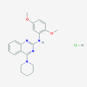 molecular formula C21H25ClN4O2 B4190167 N-(2,5-dimethoxyphenyl)-4-(1-piperidinyl)-2-quinazolinamine hydrochloride 