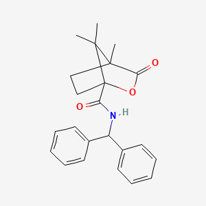 molecular formula C23H25NO3 B4190179 N-(diphenylmethyl)-4,7,7-trimethyl-3-oxo-2-oxabicyclo[2.2.1]heptane-1-carboxamide 