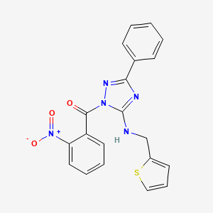 molecular formula C20H15N5O3S B4190187 1-(2-nitrobenzoyl)-3-phenyl-N-(2-thienylmethyl)-1H-1,2,4-triazol-5-amine 